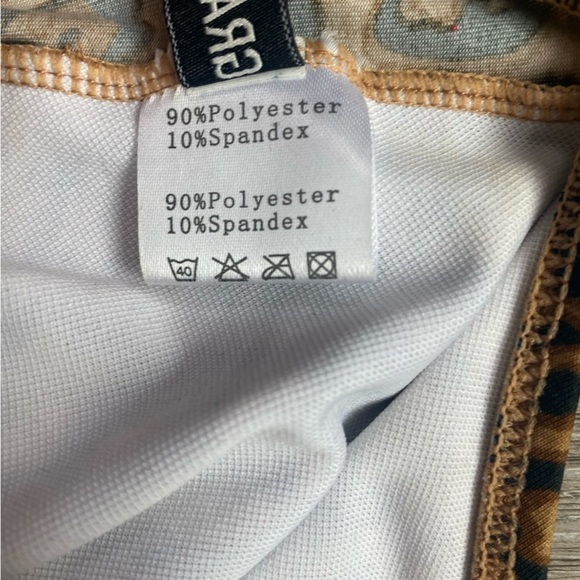 Grace Karin Strappy Open Back Spaghetti Strap Animal Print Bodysuit - Picture 8 of 8